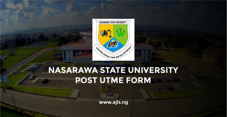 Nasarawa State University Post UTME Form