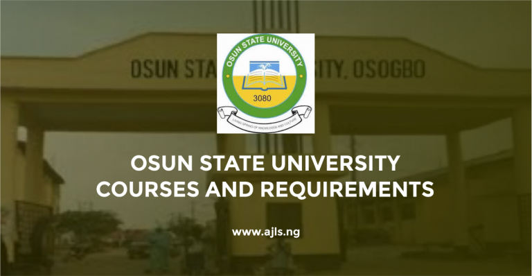 Osun State University Courses And Requirements