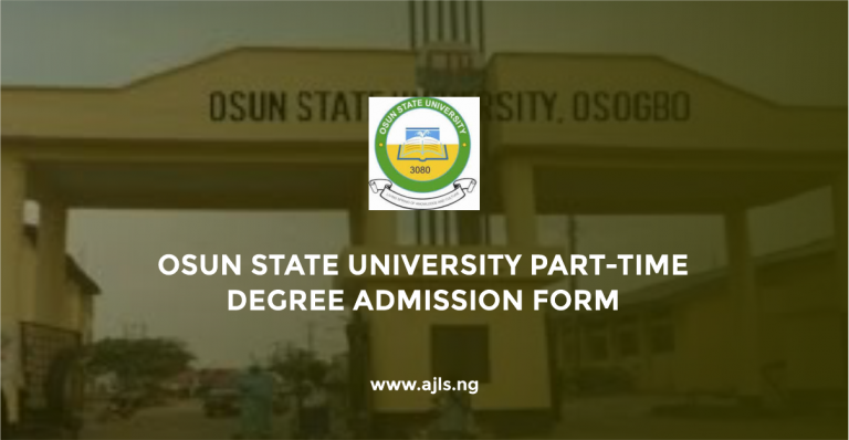 UNIOSUN Part-Time Degree Admission Form