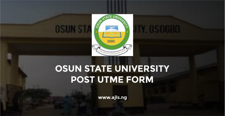 Osun State University Post-UTME Form