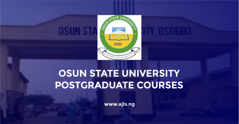 Osun State University Postgraduate Courses