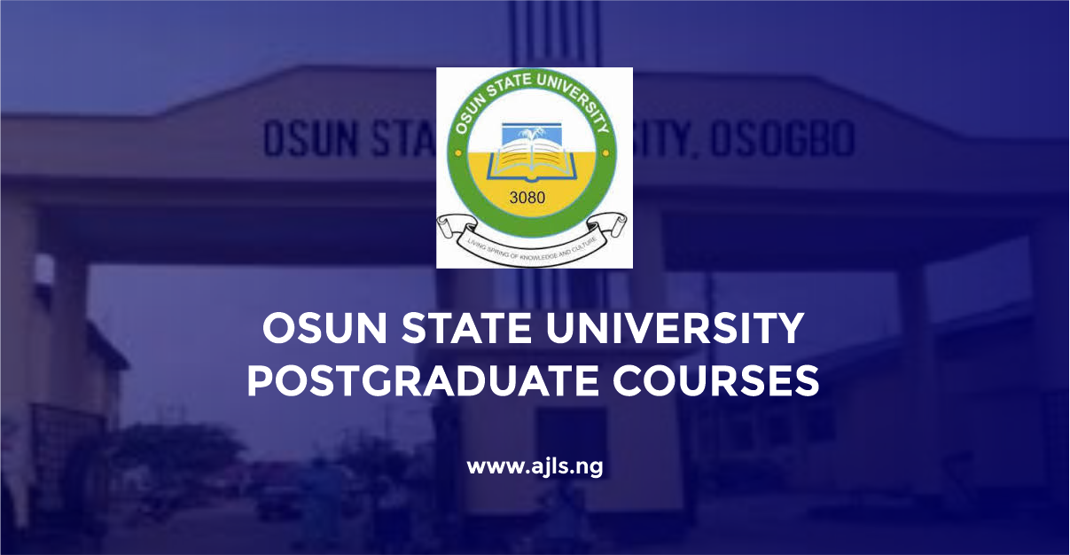 Osun State University Postgraduate Courses