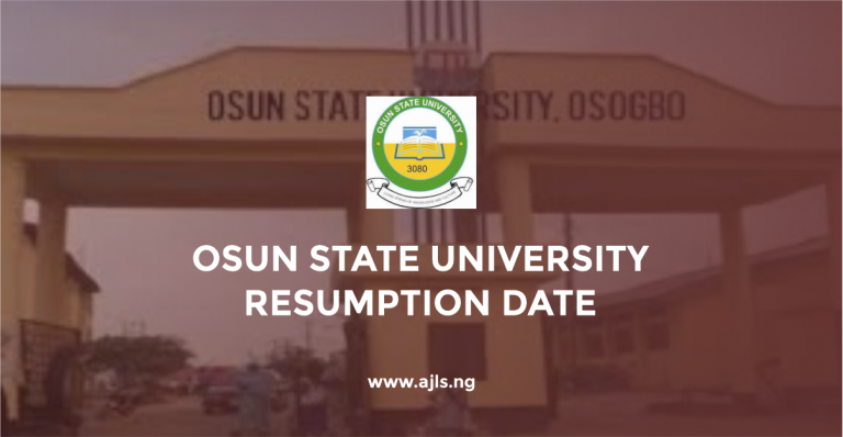 Osun State University Resumption Date