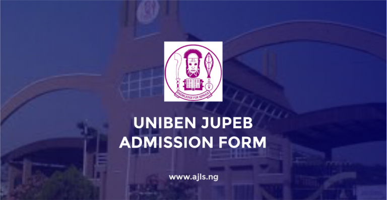 UNIBEN JUPEB Admission Form