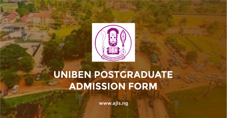 UNIBEN Postgraduate Admission Form