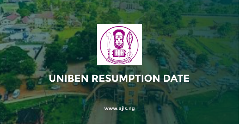 UNIBEN Resumption Date
