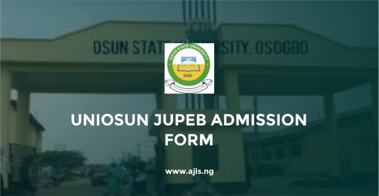 UNIOSUN JUPEB Admission Form