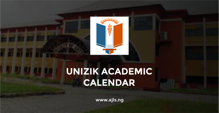 UNIZIK Academic Calendar