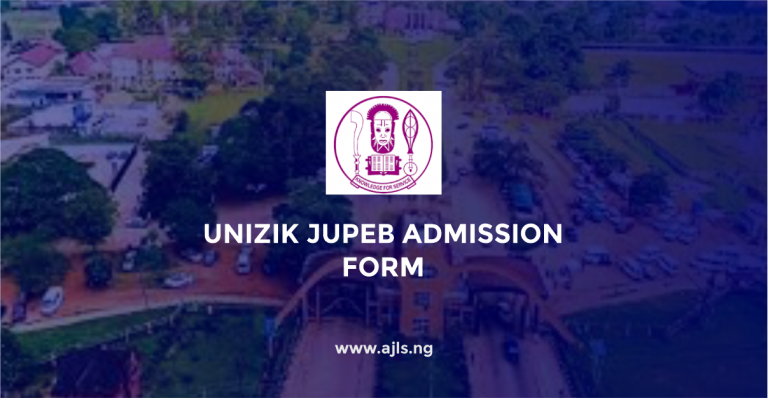 UNIZIK JUPEB Admission Form