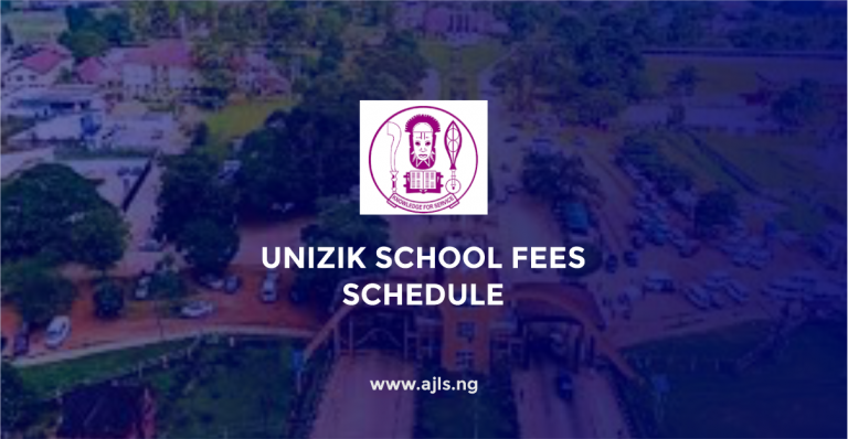 UNIZIK School Fees Schedule