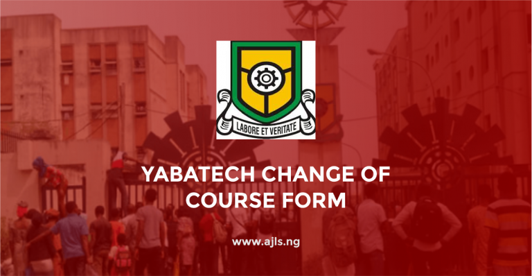YABATECH Change of Course Form