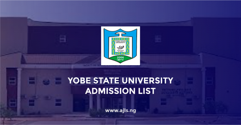 Yobe State University Admission List