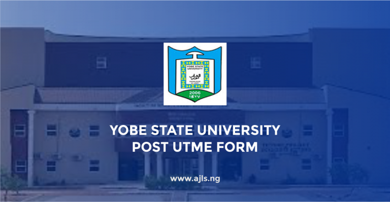 Yobe State University Post UTME Form