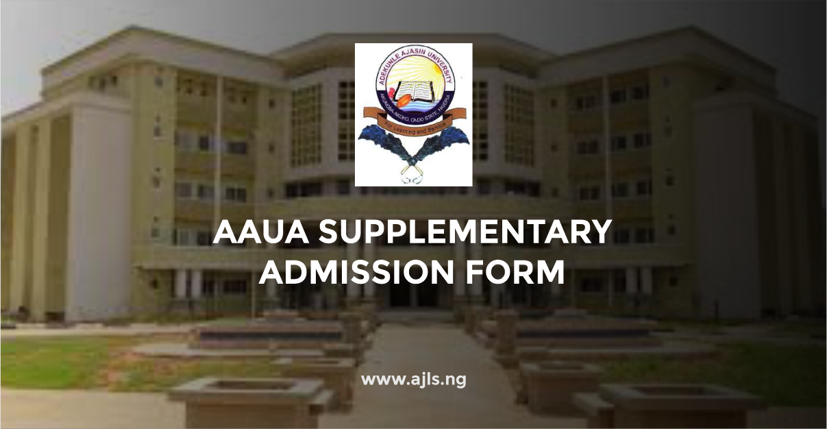 AAUA Supplementary Admission Form