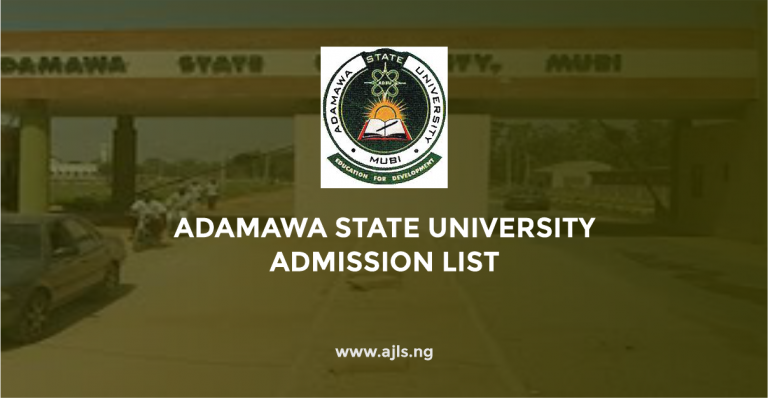 Adamawa State University Admission List
