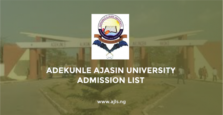 Adekunle Ajasin University Admission List