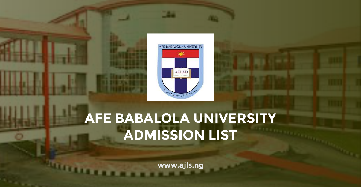Afe Babalola University Admission List