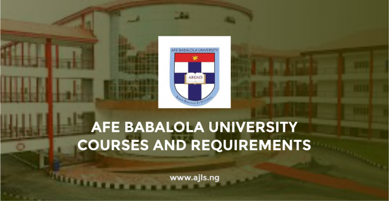 Afe Babalola University Courses And Requirements