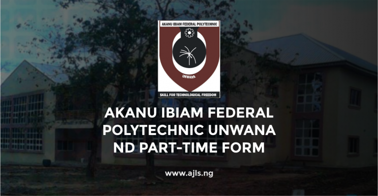 Akanu Ibiam Federal Polytechnic Unwana ND Part-Time Form