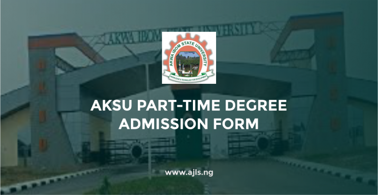 AKSU Part-Time Degree Admission Form