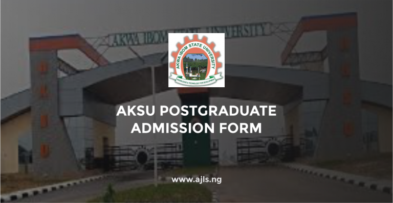 AKSU Postgraduate Admission Form