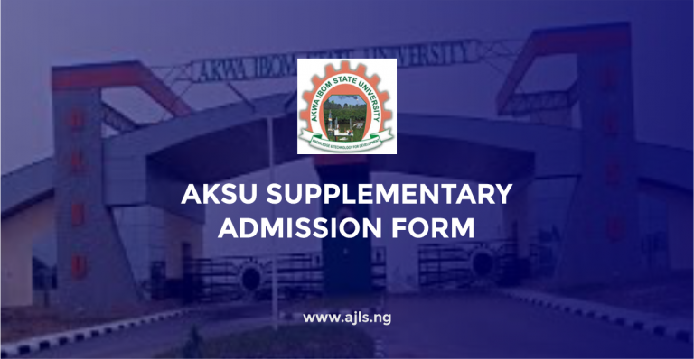 AKSU Supplementary Admission Form