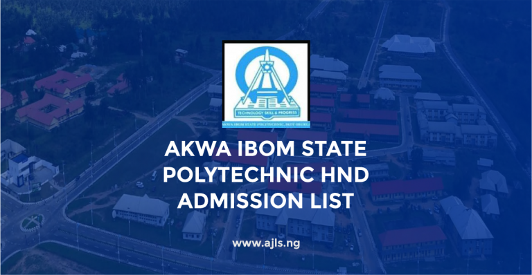 Akwa Ibom State Polytechnic HND Admission List
