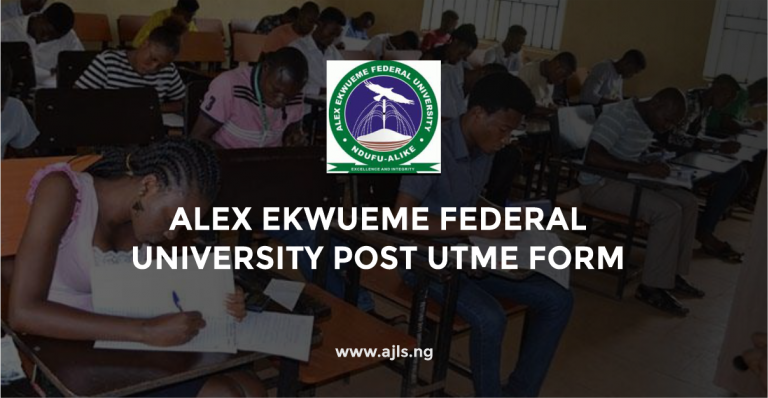 Alex Ekwueme Federal University Post UTME Form