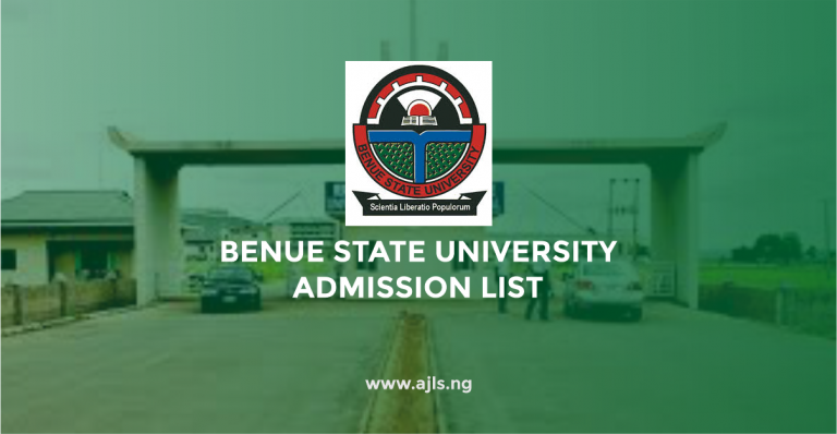 Benue State University Admission List
