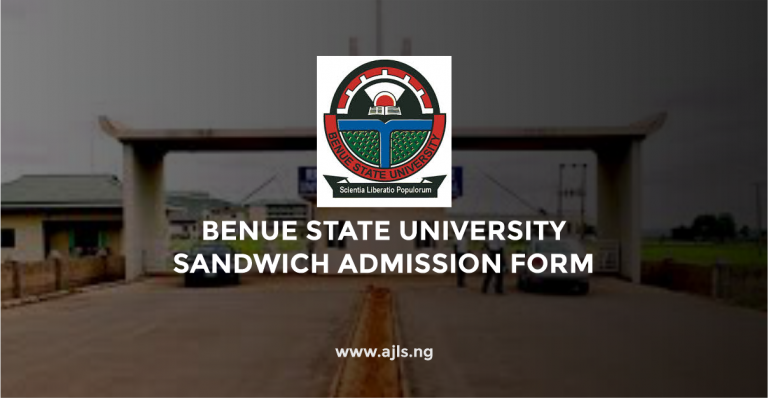 Benue State University Sandwich Admission Form