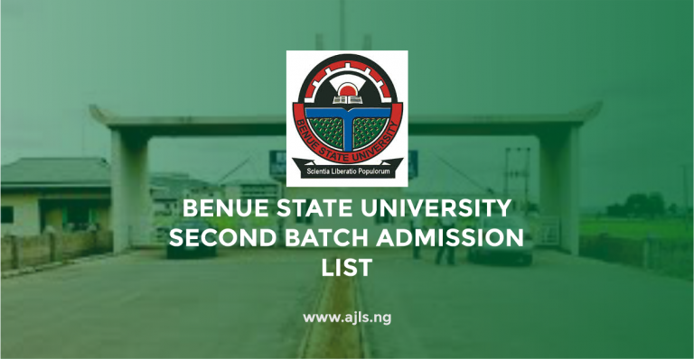 Benue State University Second Batch Admission List