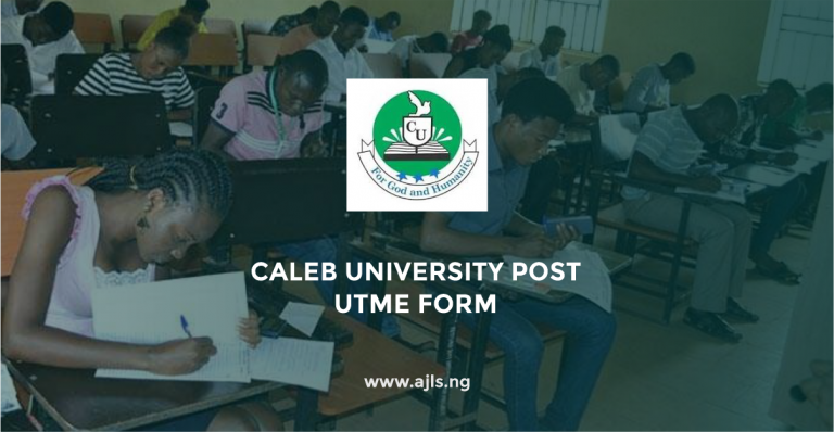 Caleb University Post UTME Form