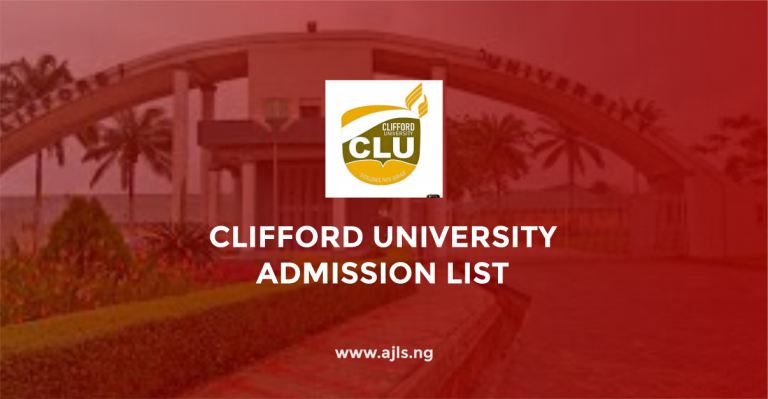 Clifford University Admission List