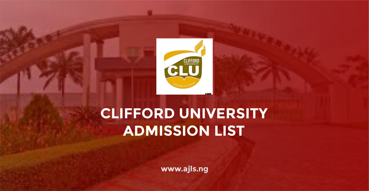 Clifford University Admission List