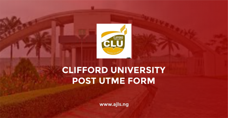 Clifford University Post UTME Form