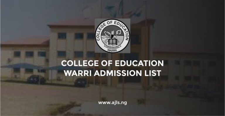 College of Education Warri Admission List