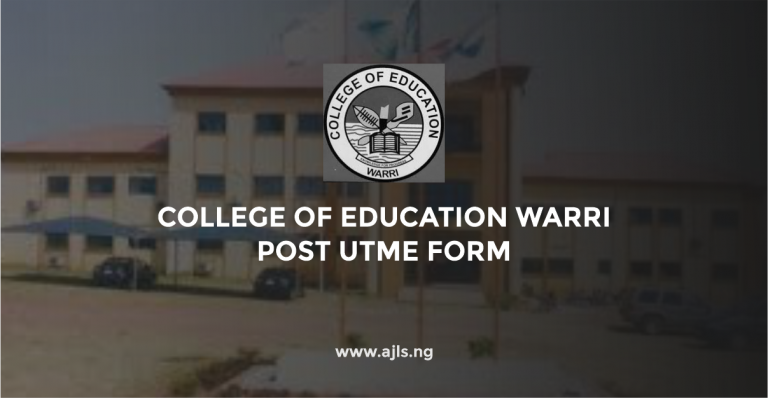 College of Education Warri Post UTME Form