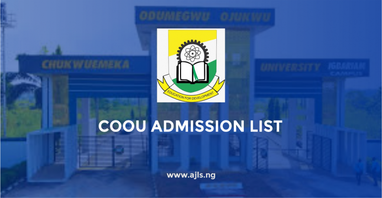 COOU Admission List