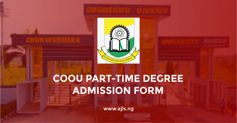 COOU Part-Time Degree Admission Form