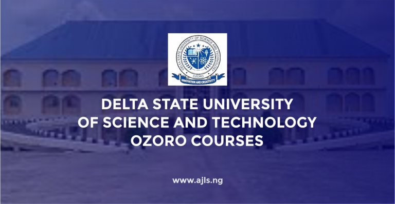 Delta State University of Science and Technology Ozoro Courses