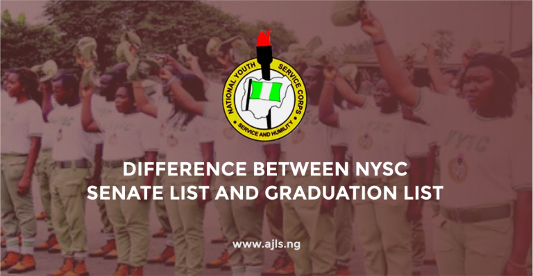 Difference Between NYSC Senate List and Graduation List