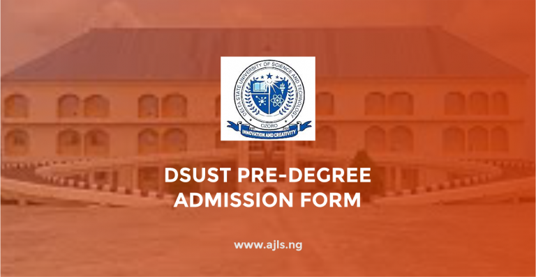 DSUST Pre-Degree Admission Form