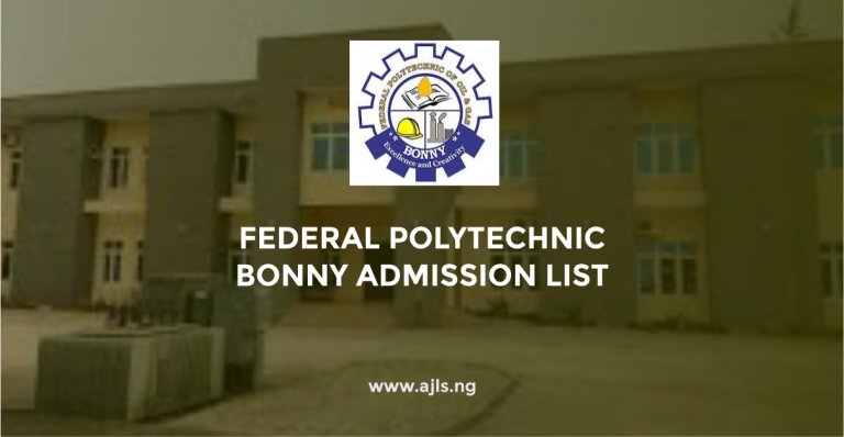 Federal Polytechnic of Oil and Gas Bonny Admission List