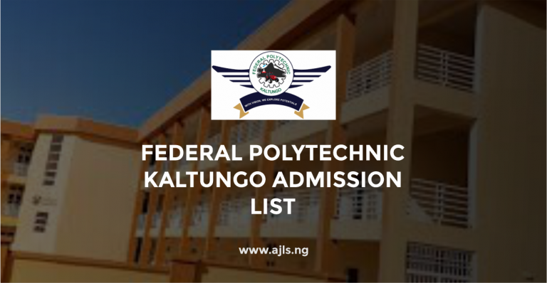 Federal Polytechnic Kaltungo Admission List
