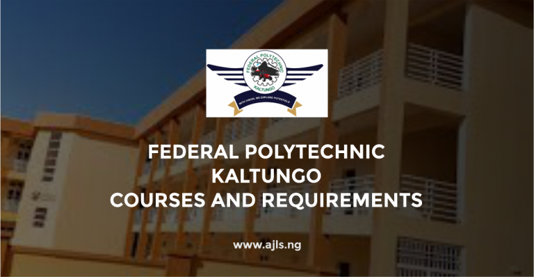Federal Polytechnic Kaltungo Courses and Requirements