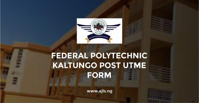 Federal Polytechnic Kaltungo Post UTME Form