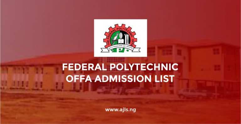 Federal Polytechnic Offa Admission List