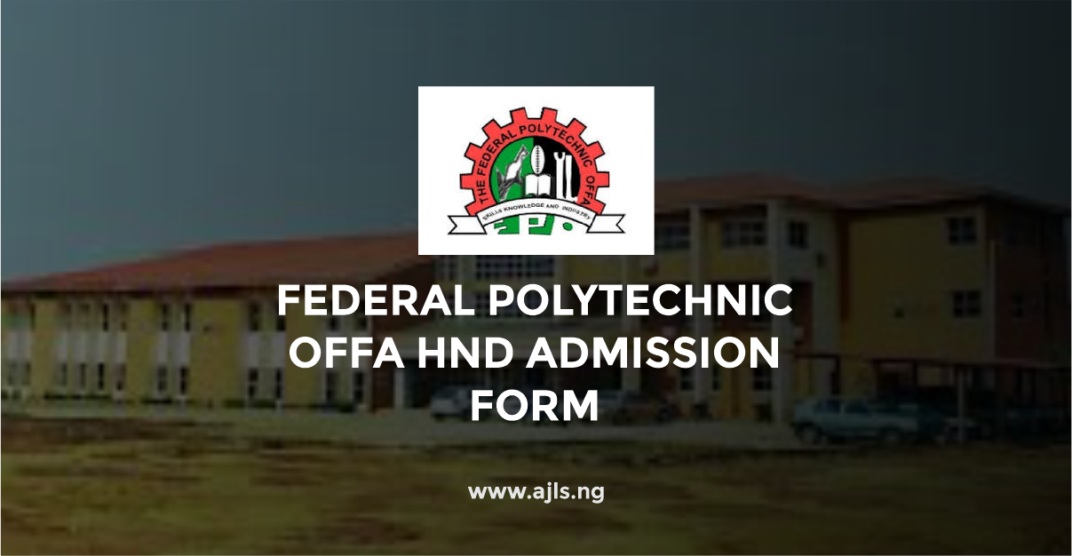 Federal Polytechnic Offa HND Admission Form