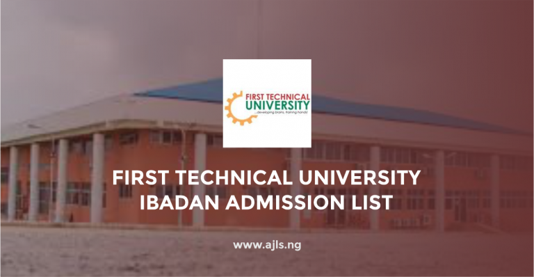 Abiola Ajimobi Technical University Admission List