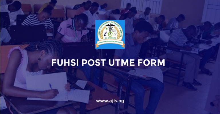 FUSHI Post UTME Form